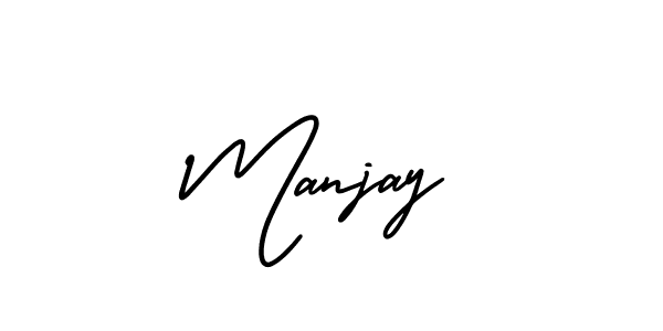 Also we have Manjay name is the best signature style. Create professional handwritten signature collection using AmerikaSignatureDemo-Regular autograph style. Manjay signature style 3 images and pictures png