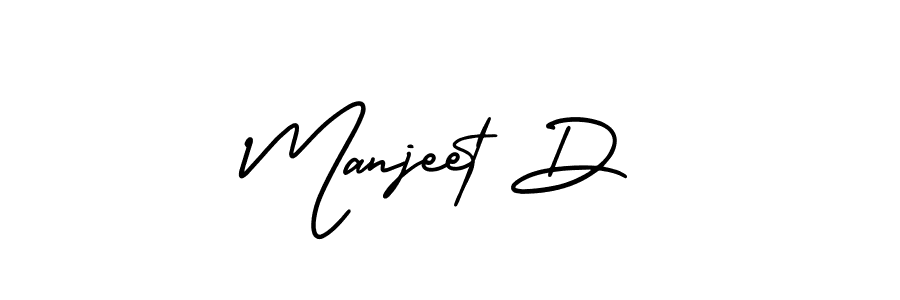 AmerikaSignatureDemo-Regular is a professional signature style that is perfect for those who want to add a touch of class to their signature. It is also a great choice for those who want to make their signature more unique. Get Manjeet D name to fancy signature for free. Manjeet D signature style 3 images and pictures png
