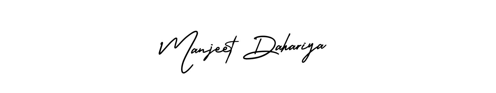 Design your own signature with our free online signature maker. With this signature software, you can create a handwritten (AmerikaSignatureDemo-Regular) signature for name Manjeet Dahariya. Manjeet Dahariya signature style 3 images and pictures png