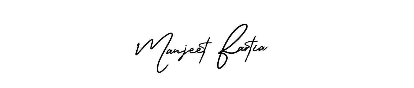 Design your own signature with our free online signature maker. With this signature software, you can create a handwritten (AmerikaSignatureDemo-Regular) signature for name Manjeet Fartia. Manjeet Fartia signature style 3 images and pictures png