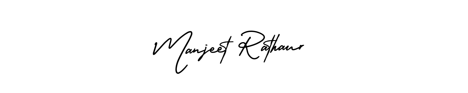 How to make Manjeet Rathaur signature? AmerikaSignatureDemo-Regular is a professional autograph style. Create handwritten signature for Manjeet Rathaur name. Manjeet Rathaur signature style 3 images and pictures png