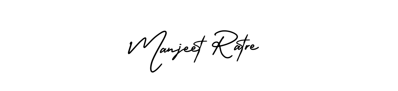 Manjeet Ratre stylish signature style. Best Handwritten Sign (AmerikaSignatureDemo-Regular) for my name. Handwritten Signature Collection Ideas for my name Manjeet Ratre. Manjeet Ratre signature style 3 images and pictures png