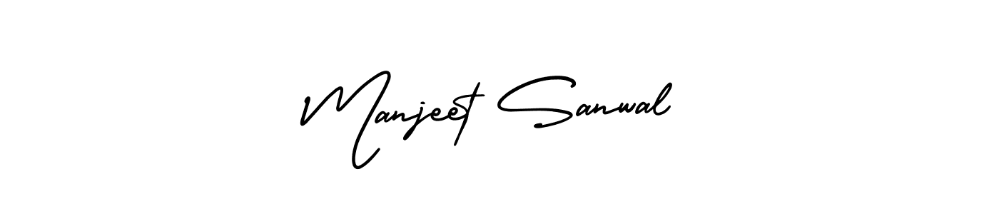 Make a short Manjeet Sanwal signature style. Manage your documents anywhere anytime using AmerikaSignatureDemo-Regular. Create and add eSignatures, submit forms, share and send files easily. Manjeet Sanwal signature style 3 images and pictures png