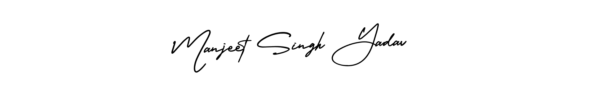 Make a beautiful signature design for name Manjeet Singh Yadav. With this signature (AmerikaSignatureDemo-Regular) style, you can create a handwritten signature for free. Manjeet Singh Yadav signature style 3 images and pictures png