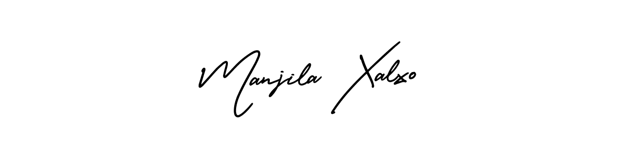 You can use this online signature creator to create a handwritten signature for the name Manjila Xalxo. This is the best online autograph maker. Manjila Xalxo signature style 3 images and pictures png