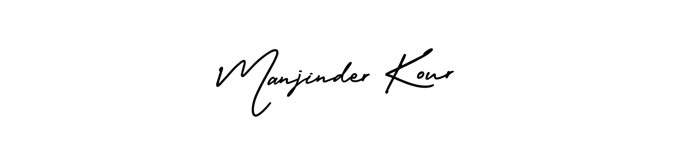 Manjinder Kour stylish signature style. Best Handwritten Sign (AmerikaSignatureDemo-Regular) for my name. Handwritten Signature Collection Ideas for my name Manjinder Kour. Manjinder Kour signature style 3 images and pictures png