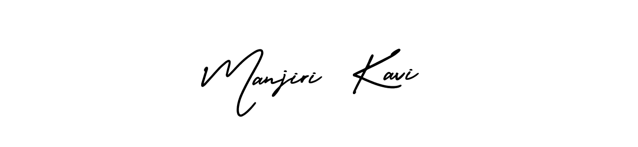 Similarly AmerikaSignatureDemo-Regular is the best handwritten signature design. Signature creator online .You can use it as an online autograph creator for name Manjiri  Kavi. Manjiri  Kavi signature style 3 images and pictures png