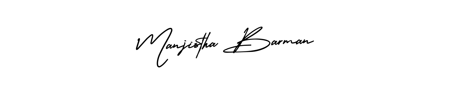 AmerikaSignatureDemo-Regular is a professional signature style that is perfect for those who want to add a touch of class to their signature. It is also a great choice for those who want to make their signature more unique. Get Manjistha Barman name to fancy signature for free. Manjistha Barman signature style 3 images and pictures png