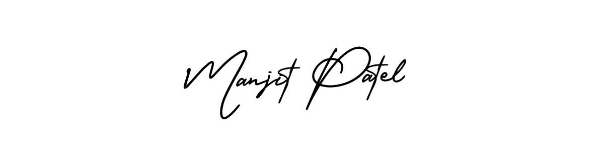 Create a beautiful signature design for name Manjit Patel. With this signature (AmerikaSignatureDemo-Regular) fonts, you can make a handwritten signature for free. Manjit Patel signature style 3 images and pictures png