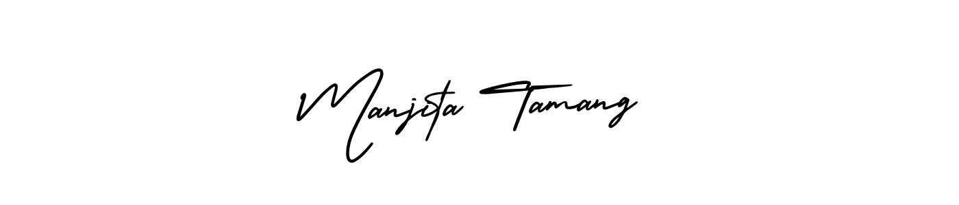 Similarly AmerikaSignatureDemo-Regular is the best handwritten signature design. Signature creator online .You can use it as an online autograph creator for name Manjita Tamang. Manjita Tamang signature style 3 images and pictures png