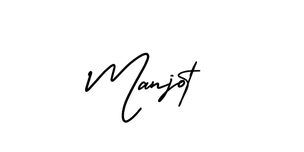 Use a signature maker to create a handwritten signature online. With this signature software, you can design (AmerikaSignatureDemo-Regular) your own signature for name Manjot. Manjot signature style 3 images and pictures png