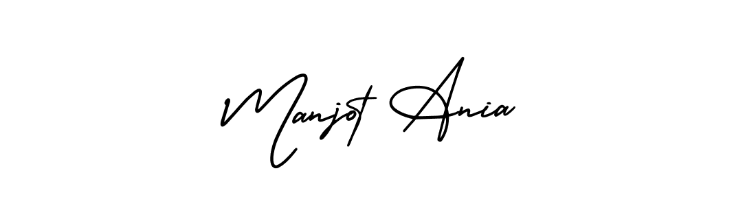 It looks lik you need a new signature style for name Manjot Ania. Design unique handwritten (AmerikaSignatureDemo-Regular) signature with our free signature maker in just a few clicks. Manjot Ania signature style 3 images and pictures png