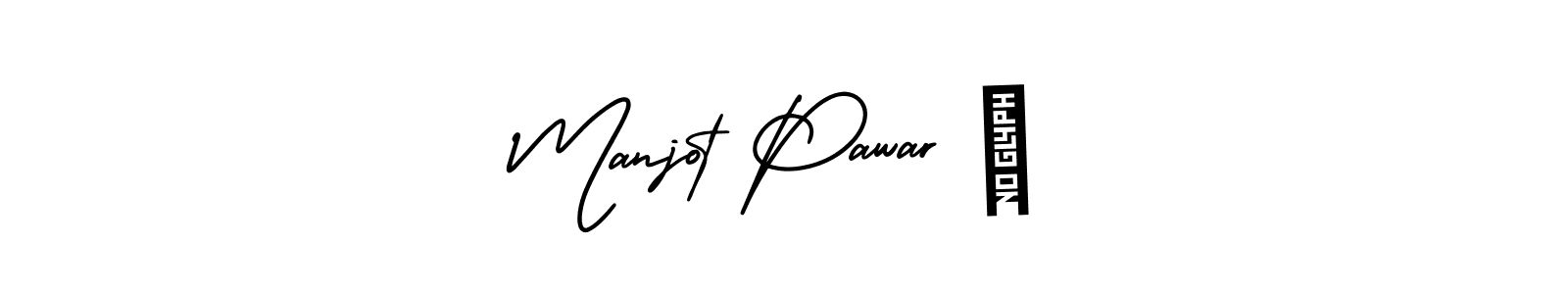 Manjot Pawar ❤ stylish signature style. Best Handwritten Sign (AmerikaSignatureDemo-Regular) for my name. Handwritten Signature Collection Ideas for my name Manjot Pawar ❤. Manjot Pawar ❤ signature style 3 images and pictures png