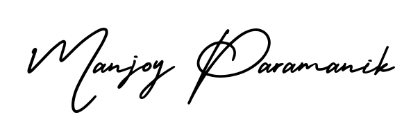 Master the art of signing with Manjoy Paramanik written in fluent AmerikaSignatureDemo-Regular script. A great template to practice and refine your handwriting. Manjoy Paramanik signature style 3 images and pictures png