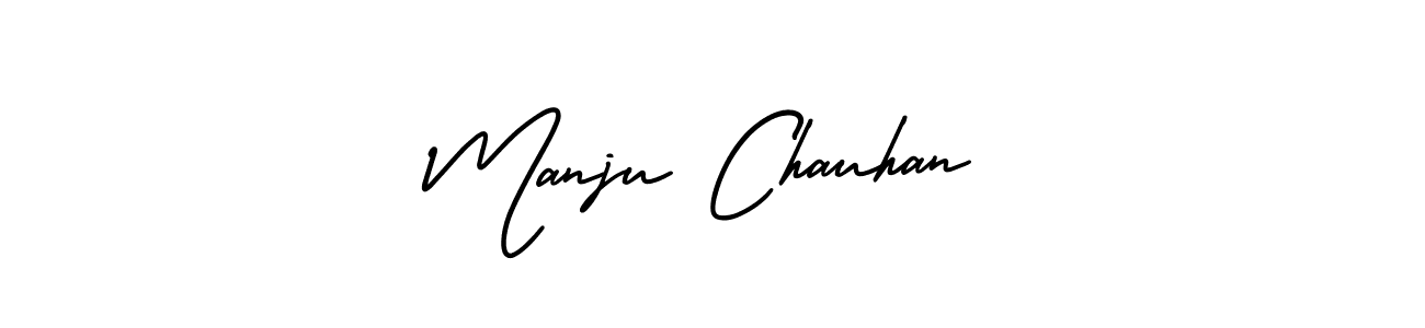 Make a beautiful signature design for name Manju Chauhan. With this signature (AmerikaSignatureDemo-Regular) style, you can create a handwritten signature for free. Manju Chauhan signature style 3 images and pictures png