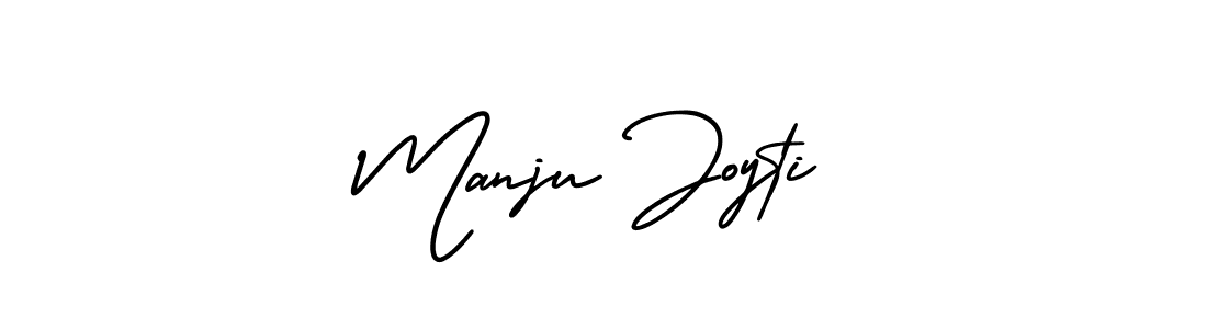 The best way (AmerikaSignatureDemo-Regular) to make a short signature is to pick only two or three words in your name. The name Manju Joyti include a total of six letters. For converting this name. Manju Joyti signature style 3 images and pictures png