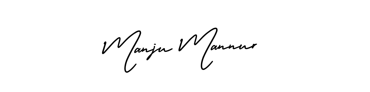 Make a beautiful signature design for name Manju Mannur. With this signature (AmerikaSignatureDemo-Regular) style, you can create a handwritten signature for free. Manju Mannur signature style 3 images and pictures png