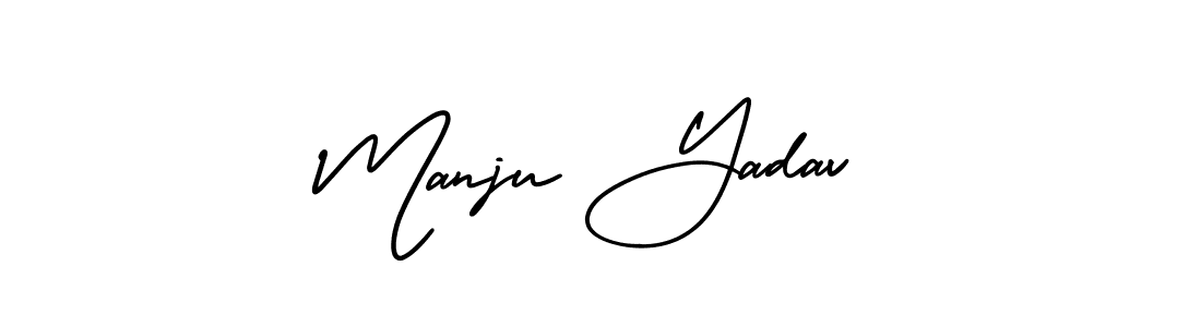 How to Draw Manju Yadav signature style? AmerikaSignatureDemo-Regular is a latest design signature styles for name Manju Yadav. Manju Yadav signature style 3 images and pictures png