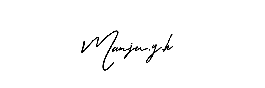 Make a short Manju.y.h signature style. Manage your documents anywhere anytime using AmerikaSignatureDemo-Regular. Create and add eSignatures, submit forms, share and send files easily. Manju.y.h signature style 3 images and pictures png