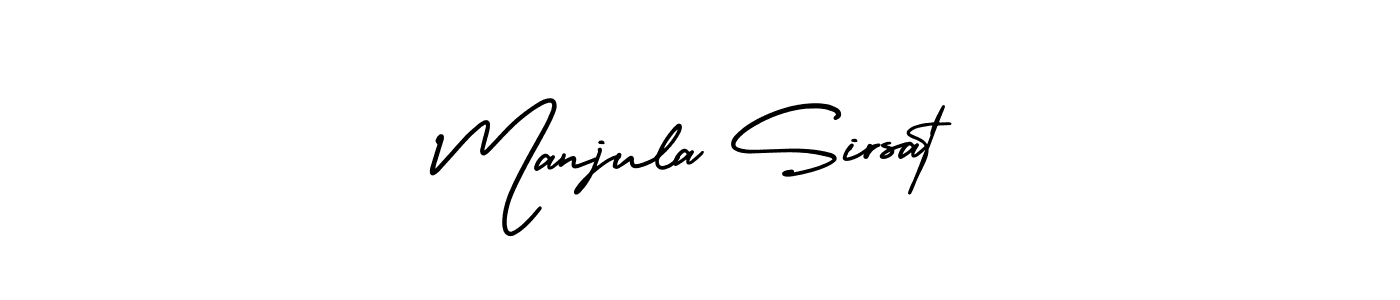 How to make Manjula Sirsat signature? AmerikaSignatureDemo-Regular is a professional autograph style. Create handwritten signature for Manjula Sirsat name. Manjula Sirsat signature style 3 images and pictures png
