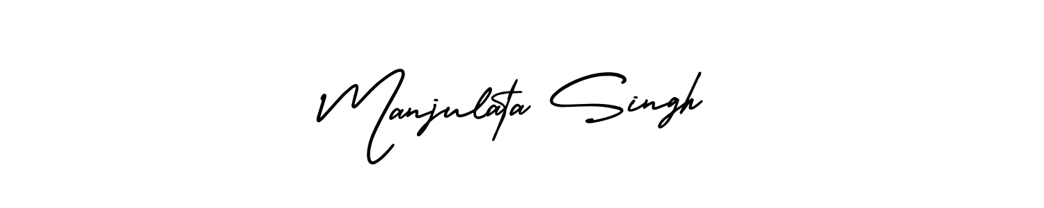 It looks lik you need a new signature style for name Manjulata Singh. Design unique handwritten (AmerikaSignatureDemo-Regular) signature with our free signature maker in just a few clicks. Manjulata Singh signature style 3 images and pictures png