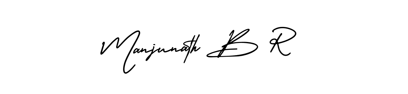 How to make Manjunath B R name signature. Use AmerikaSignatureDemo-Regular style for creating short signs online. This is the latest handwritten sign. Manjunath B R signature style 3 images and pictures png