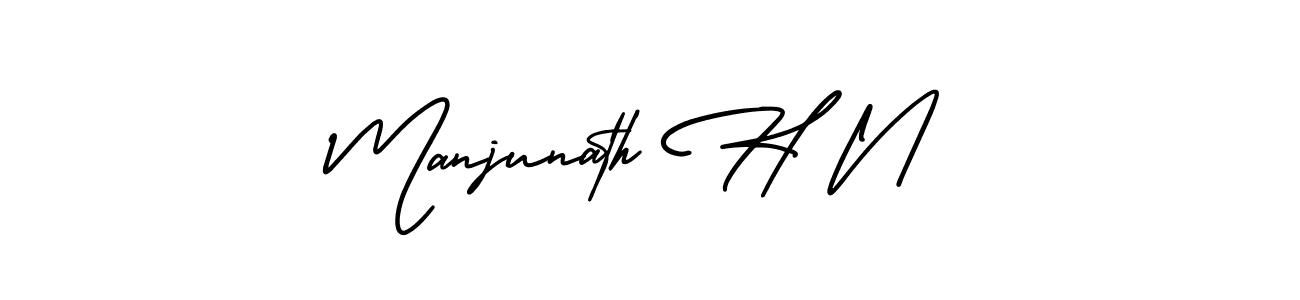 Also You can easily find your signature by using the search form. We will create Manjunath H N name handwritten signature images for you free of cost using AmerikaSignatureDemo-Regular sign style. Manjunath H N signature style 3 images and pictures png