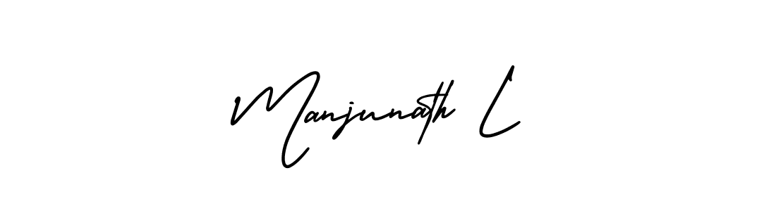 Use a signature maker to create a handwritten signature online. With this signature software, you can design (AmerikaSignatureDemo-Regular) your own signature for name Manjunath L. Manjunath L signature style 3 images and pictures png