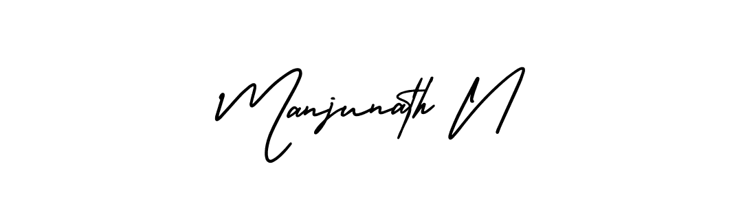 You should practise on your own different ways (AmerikaSignatureDemo-Regular) to write your name (Manjunath N) in signature. don't let someone else do it for you. Manjunath N signature style 3 images and pictures png