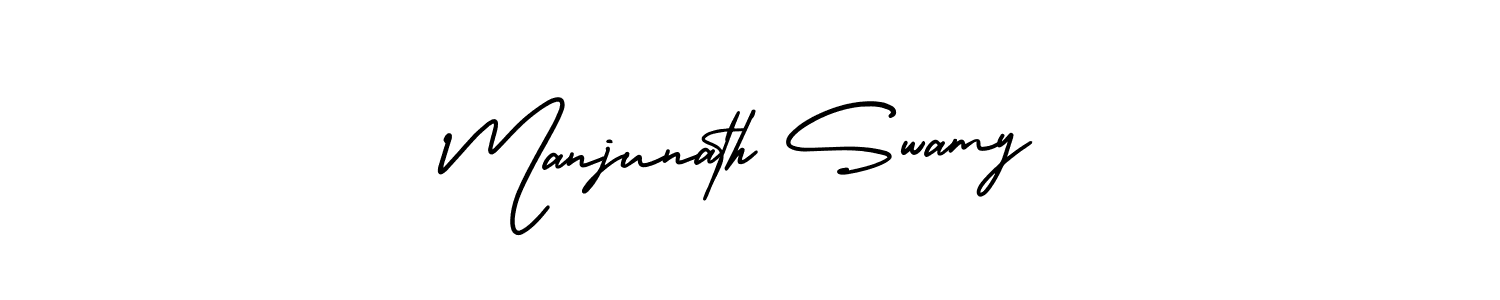 AmerikaSignatureDemo-Regular is a professional signature style that is perfect for those who want to add a touch of class to their signature. It is also a great choice for those who want to make their signature more unique. Get Manjunath Swamy name to fancy signature for free. Manjunath Swamy signature style 3 images and pictures png