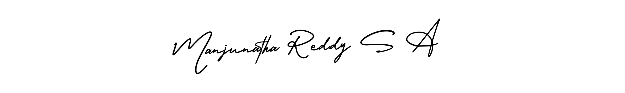 The best way (AmerikaSignatureDemo-Regular) to make a short signature is to pick only two or three words in your name. The name Manjunatha Reddy S A include a total of six letters. For converting this name. Manjunatha Reddy S A signature style 3 images and pictures png