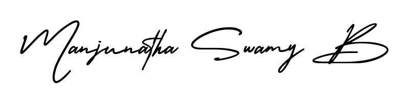 Make a beautiful signature design for name Manjunatha Swamy B. Use this online signature maker to create a handwritten signature for free. Manjunatha Swamy B signature style 3 images and pictures png