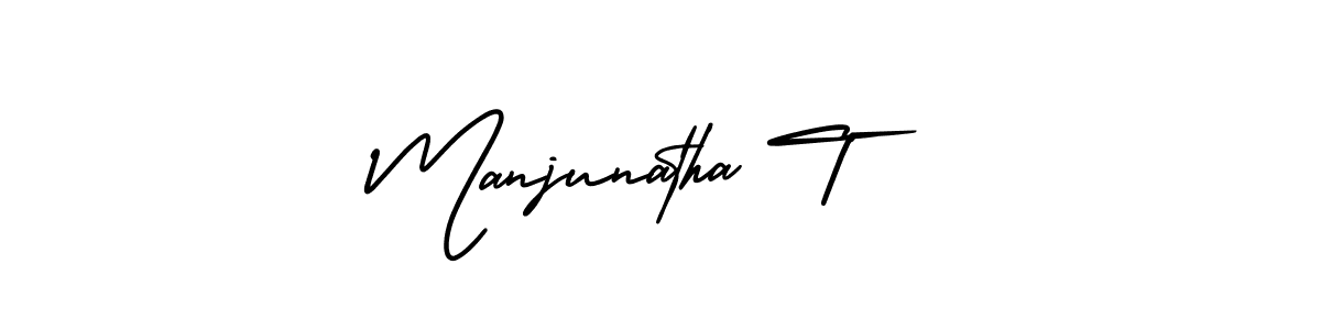 How to make Manjunatha T signature? AmerikaSignatureDemo-Regular is a professional autograph style. Create handwritten signature for Manjunatha T name. Manjunatha T signature style 3 images and pictures png