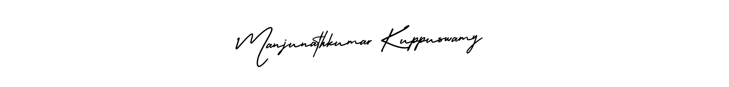 Manjunathkumar Kuppuswamy stylish signature style. Best Handwritten Sign (AmerikaSignatureDemo-Regular) for my name. Handwritten Signature Collection Ideas for my name Manjunathkumar Kuppuswamy. Manjunathkumar Kuppuswamy signature style 3 images and pictures png