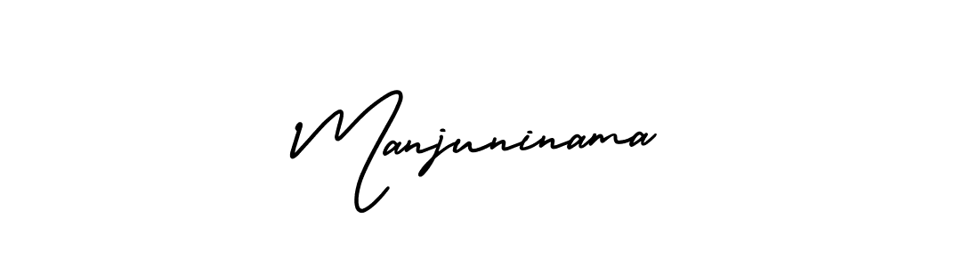 How to make Manjuninama signature? AmerikaSignatureDemo-Regular is a professional autograph style. Create handwritten signature for Manjuninama name. Manjuninama signature style 3 images and pictures png