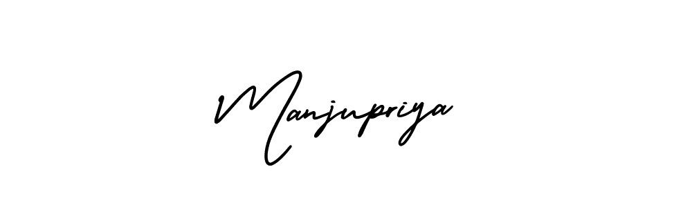 AmerikaSignatureDemo-Regular is a professional signature style that is perfect for those who want to add a touch of class to their signature. It is also a great choice for those who want to make their signature more unique. Get Manjupriya name to fancy signature for free. Manjupriya signature style 3 images and pictures png