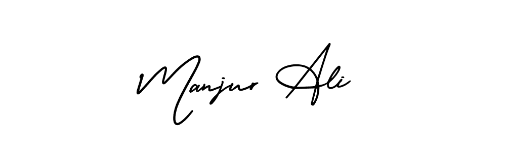 Also You can easily find your signature by using the search form. We will create Manjur Ali name handwritten signature images for you free of cost using AmerikaSignatureDemo-Regular sign style. Manjur Ali signature style 3 images and pictures png