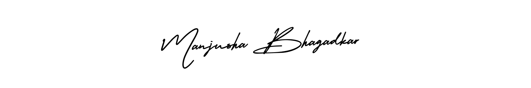 Similarly AmerikaSignatureDemo-Regular is the best handwritten signature design. Signature creator online .You can use it as an online autograph creator for name Manjusha Bhagadkar. Manjusha Bhagadkar signature style 3 images and pictures png