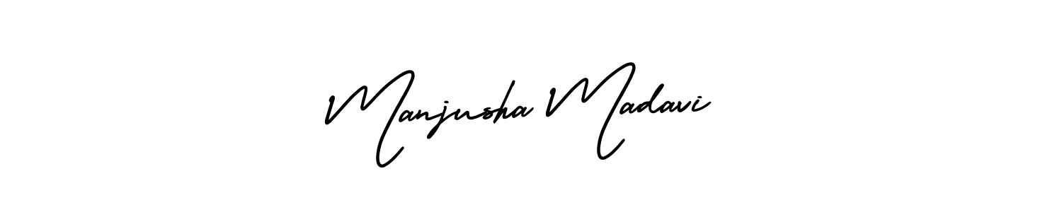 Similarly AmerikaSignatureDemo-Regular is the best handwritten signature design. Signature creator online .You can use it as an online autograph creator for name Manjusha Madavi. Manjusha Madavi signature style 3 images and pictures png