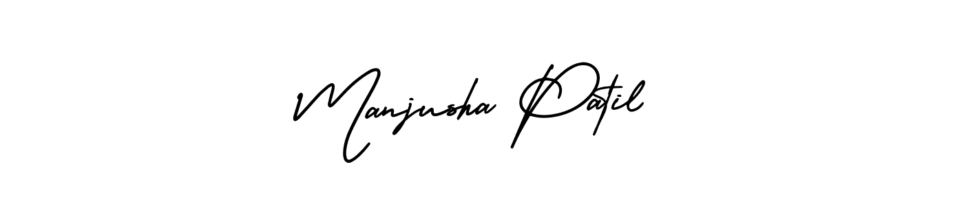 How to make Manjusha Patil name signature. Use AmerikaSignatureDemo-Regular style for creating short signs online. This is the latest handwritten sign. Manjusha Patil signature style 3 images and pictures png