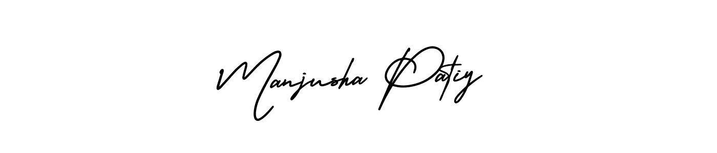 It looks lik you need a new signature style for name Manjusha Patiy. Design unique handwritten (AmerikaSignatureDemo-Regular) signature with our free signature maker in just a few clicks. Manjusha Patiy signature style 3 images and pictures png