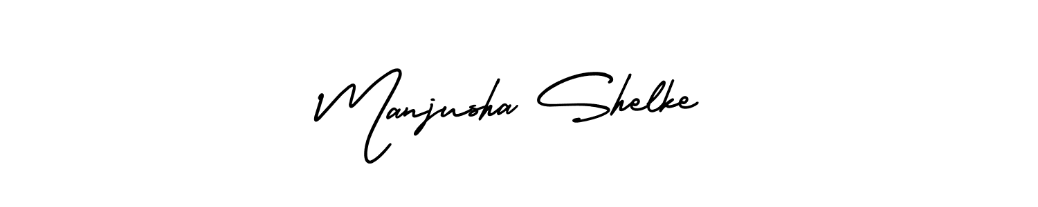 Design your own signature with our free online signature maker. With this signature software, you can create a handwritten (AmerikaSignatureDemo-Regular) signature for name Manjusha Shelke. Manjusha Shelke signature style 3 images and pictures png