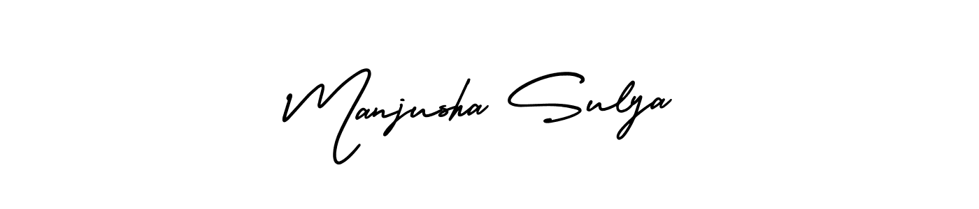 Use a signature maker to create a handwritten signature online. With this signature software, you can design (AmerikaSignatureDemo-Regular) your own signature for name Manjusha Sulya. Manjusha Sulya signature style 3 images and pictures png