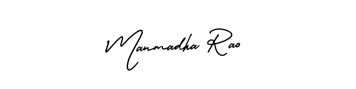 Make a beautiful signature design for name Manmadha Rao. With this signature (AmerikaSignatureDemo-Regular) style, you can create a handwritten signature for free. Manmadha Rao signature style 3 images and pictures png