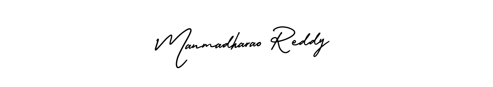 How to make Manmadharao Reddy name signature. Use AmerikaSignatureDemo-Regular style for creating short signs online. This is the latest handwritten sign. Manmadharao Reddy signature style 3 images and pictures png