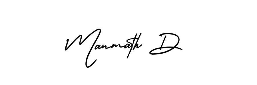 Manmath D stylish signature style. Best Handwritten Sign (AmerikaSignatureDemo-Regular) for my name. Handwritten Signature Collection Ideas for my name Manmath D. Manmath D signature style 3 images and pictures png