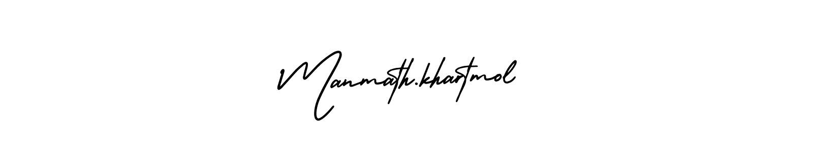 The best way (AmerikaSignatureDemo-Regular) to make a short signature is to pick only two or three words in your name. The name Manmath.khartmol include a total of six letters. For converting this name. Manmath.khartmol signature style 3 images and pictures png
