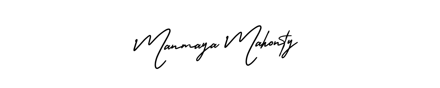 How to Draw Manmaya Mahonty signature style? AmerikaSignatureDemo-Regular is a latest design signature styles for name Manmaya Mahonty. Manmaya Mahonty signature style 3 images and pictures png