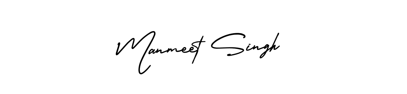 This is the best signature style for the Manmeet Singh name. Also you like these signature font (AmerikaSignatureDemo-Regular). Mix name signature. Manmeet Singh signature style 3 images and pictures png