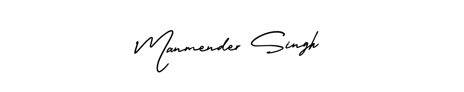 Design your own signature with our free online signature maker. With this signature software, you can create a handwritten (AmerikaSignatureDemo-Regular) signature for name Manmender Singh. Manmender Singh signature style 3 images and pictures png